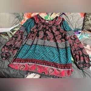 Eyeshadow 1XL peek-a-boo long sleeve top